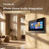 C10-7 PLUS Tuya Smart Zigbee Gateway Layar Sentuh 7 Inci Panel Musik dengan Amplifier Terintegrasi untuk Sistem Otomasi Rumah