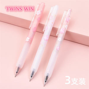 ปากกาสีชมพู ลายดอกเชอร์รี่เรียบง่าย สำหรับนักเรียน รุ่น 2639 - Product Image 4