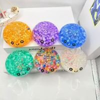Jouet Squishy Coloré en Forme de Boulette, Rempli de Billes Liquides/Paillettes, Jouet Anti-Stress Mignon en Forme de Boulette à Presser, Vente en Gros