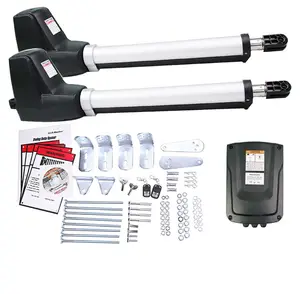 Lockmaster ağır siyah otomatik kapı açacağı GÜNEŞ PANELI uyumlu kapısı motoru çift salıncak kapısı operatörleri - Product Image 3