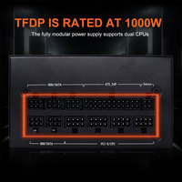 80 PLUS Gold ATX 1000W PSU PC Güç Kaynağı Ünitesi, Oyun Bilgisayarı Sunucusu için, 1 Yıl Garantili, %100 Test Edilmiş, Çalışır Durumda, Stokta Mevcut