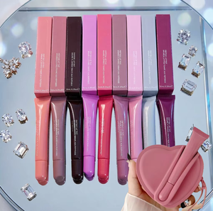 กระเป๋าใส่<span class=keywords><strong>ลิปสติก</strong></span>และลิปกลอส Rhode Lip Silicone รูปหัวใจ พกพาสะดวก ใส่หูฟังได้ กระเป๋าสตางค์ใบเล็ก เนื้อสัมผัสนุ่ม - Product Image 1