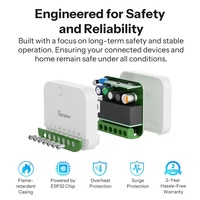 Sonoff MINI-2GS DUO Saklar Pintar WiFi 2-Kanal Matter Kontrol Beban Ganda Mode Relay Lepas Bahan PC Kompatibel Alexa untuk Rumah