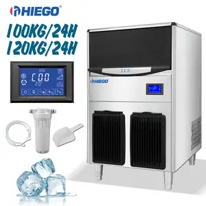 OEM Custom freestanding ice maker 100kg 120kg ice making machine for bars hotel restaurant