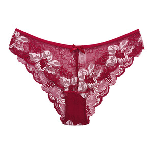 Culottes pour femmes multicolores en gros, culottes quotidiennes en maille transparente avec nœud et dentelle florale complète, sexy - Product Image 5