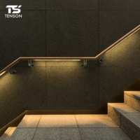 Système d'éclairage LED moderne pour rampes d'escalier intérieures en acier, pour escaliers et balcons commerciaux