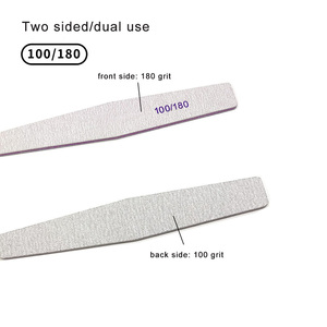 Limes à ongles zébrées en éponge EVA lavables et réutilisables, double face, avec logo personnalisé imprimé, grains 100 180 240, fournitures pour manucure - Product Image 3