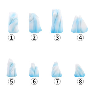 Décorations d'aquarium en résine, paysage miniature iceberg, ensemble de huit pièces, style moderne, ornements pour animaux de compagnie - Product Image 5