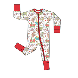 Neu eingetroffen: RTS Kleinkind-Kleidung, Weihnachtsmuster, Baby-Mädchen-Pyjama mit YKK-Reißverschluss und langen Ärmeln, 2-teiliges Set - Product Image 2
