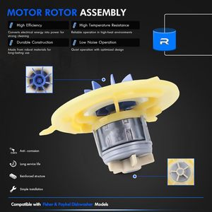 524185P động cơ rotor lắp ráp phù hợp với máy rửa chén động cơ bơm, phù hợp với bắt đầu dd601 <span class=keywords><strong>ds601</strong></span> mô hình - Product Image 5