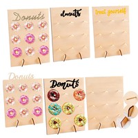 Support à donuts en bois, style classique chinois, pour fêtes d'anniversaire, mariages, présentoirs décoratifs, accessoires créatifs pour la maison, présentoir à desserts