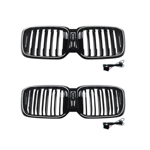 กระจังหน้า BMW X3 G01 X4 G02 LCI ปี 2022 2024 แบบมีไฟ LED สีดำ พร้อมไฟตกแต่งกันชนหน้า - Product Image 5