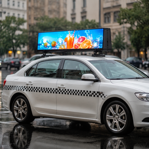 Écran publicitaire sur le toit des taxis, écran LED mobile double face P2.5, écran étanche, contact Wi-Fi - Product Image 3