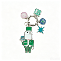 Porte-clés personnalisé en alliage de zinc durable, plaqué nickel, avec logo et émail – Design sportif et amoureux – Marque Zhen Xing – Fournisseur chinois