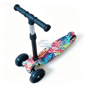 Outdoor Foldable Kid Scooter Solid <b>Metal</b> Chassis Silent PU <b>Roller</b> Wheels Outdoor Play Balance Training Kids Electric Scooter - Product Image 2
