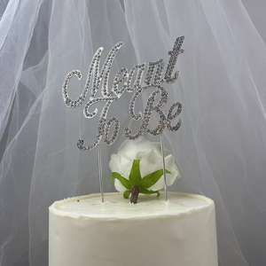 Pensata per Me Toppers per Cupcake in carta argento glitterata Toppers per decorazioni per feste - Product Image 2