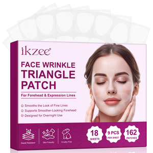 Parches Triangulares IKZEE 162 Unidades para <span class=keywords><strong>Arrugas</strong></span> Faciales, Cuidado Nocturno de la Piel, Parches Reafirmantes No Invasivos para <span class=keywords><strong>Frente</strong></span> y Líneas de Expresión - Product Image 1