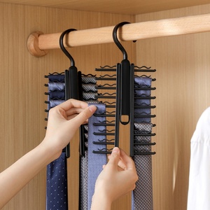 Creative Tie Hanger Belt Hanger 360 Degree Necktie Hanger Storage Rotatable Indoor 20 Rows Home Storage <b>Clothes</b> <b>Rack</b> - Product Image 4
