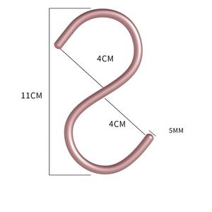 Ganci a forma di S in lega di alluminio pratico gancio per ringhiera <span class=keywords><strong>da</strong></span> cucina porta gancio per appendere vestiti borsa forniture per la casa - Product Image 5