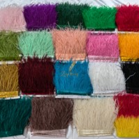 Frange en Plumes d'Autruche Véritables en Gros 10-15cm pour Couture DIY, Robe Flapper, Costume, Pyjama, Décoration Intérieure