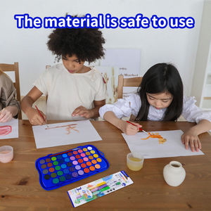 Giorgione OEM Art Student Set de pintura de acuarela sólida 12 24 36 48 Cakes acuarela pincel de pelo para pintura de papel - Product Image 5