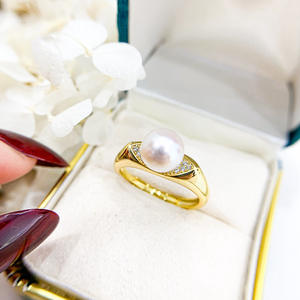 Soporte para Anillos de Plata S925 con Cuentas Redondas de 8-10 mm, Accesorios de Perlas para DIY, Soporte para Joyería de Moda, Espaciadores de 25 mm, Accesorio 10379 - Product Image 4