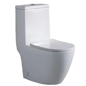 畅销现代浴室卫生冲洗双冲洗一件WC白色陶瓷马桶