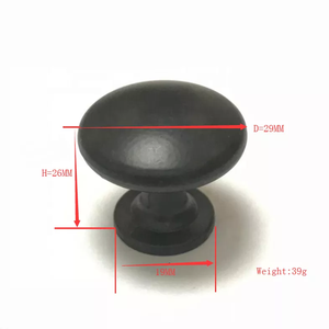 European Mushroom Zamak White Black Single Hole Simple Wardrobe Cabinet Round Handle <strong>Knobs</strong> - Product Image 2