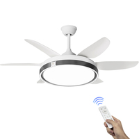Lámpara de Techo Moderna para Oficina en Casa con Motor de Cobre de 96W, Ahorro de Energía, Control Remoto, 3 Colores de Luz LED, CRI 90, Garantía de 10 Años