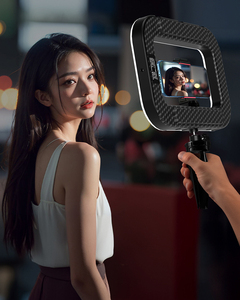 ReFutuna RGB Anneau lumineux portable rechargeable pour téléphone portable, éclairage <span class=keywords><strong>de</strong></span> photographie spécial pour diffusion <span class=keywords><strong>en</strong></span> direct, type cage à lapin, lumière selfie - Product Image 6