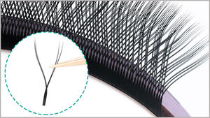 ขนตาปลอมแบบต่อขนตา ยี่ห้อไพรเวทเลเบล สีดำน้ำตาล รูปทรง YY  วัสดุสังเคราะห์ ปราศจากการทดลองกับสัตว์  นุ่ม เบา  0.05/0/07 PBT - Product Image 4