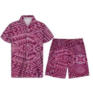 Camiseta <span class=keywords><strong>de</strong></span> talla grande <span class=keywords><strong>para</strong></span> <span class=keywords><strong>hombres</strong></span>, conjunto <span class=keywords><strong>de</strong></span> pantalones cortos <span class=keywords><strong>de</strong></span> playa con diseño <span class=keywords><strong>de</strong></span> tatuaje samoano polinesiano, azul oscuro, personalizado - Product Image 2