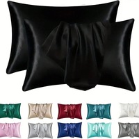 Taie d'oreiller en satin 100 % polyester couleur unie effet soie lavée, idéale pour l'été – Fournisseur