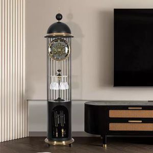 American Style Floor Clock Quartz Tower Shape Antique Design Living Room Decor - Product Image 4