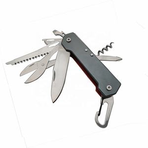 Couteau de poche multifonction en acier inoxydable pour le camping, couteaux multi-combinaisons, mousqueton avec poignée en aluminium pour hommes - Product Image 1