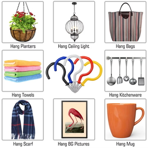 FineGood <span class=keywords><strong>Crochet</strong></span> pour tasse de 2.9 pouces <span class=keywords><strong>Crochet</strong></span> de plafond <span class=keywords><strong>Crochet</strong></span> à <span class=keywords><strong>visser</strong></span> revêtu de vinyle intérieur et extérieur pour diverses utilisations - Product Image 6