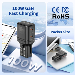 Adaptador de Viaje Wontravel International Power PD de 100 W con 2 Puertos USB C, Más Pequeño, para Viajes - Product Image 2