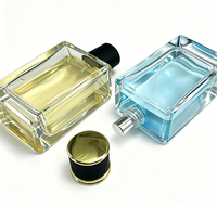 Flacons de parfum de luxe avec vaporisateur, 30ml/50ml/100ml, en verre carré, impression sérigraphique, marque VISTA, modèle T44-1