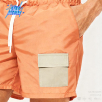 Short de bain multicolore à séchage rapide, Logo personnalisé OEM en Polyester avec poches, pantalon de plage pour hommes
