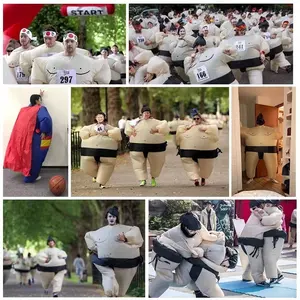 Hot Sale Customizable Inflatable Sumo Wrestler Suit Sports Game Party Blow Up Cosplay Costume Giant Funny Inflatable Costume