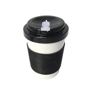 再利用可能なPLA12ozエココーヒーカップマグカップ蓋付きコーヒー卸売カジュアル
