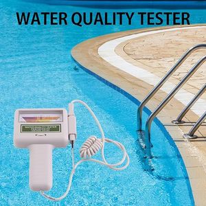 Testeur d'eau 2 en 1, <span class=keywords><strong>kit</strong></span> de test portable du pH et du chlore avec cordon d'extension flexible pour piscines, spas, hydroponie - Product Image 6