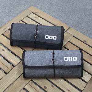 Organisateur électronique pour câbles, sac de rangement pour accessoires de téléphone, chargeur de voyage, organiseur de câbles, étui de transport enroulable pour câbles USB - Product Image 1