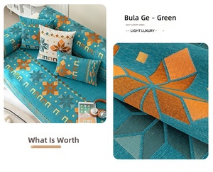 Housse de <span class=keywords><strong>canapé</strong></span> en chenille imperméable antidérapante, résistante aux animaux domestiques, en velours côtelé, tissu épais et résistant à l'usure, vente en gros - Product Image 2