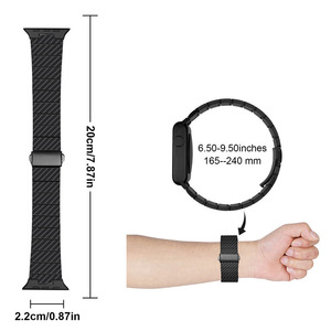 Lionorm cinturino in fibra di carbonio cinturino per orologio intelligente per <span class=keywords><strong>apple</strong></span> <span class=keywords><strong>Watch</strong></span> serie <span class=keywords><strong>7</strong></span>/SE/6/5/4/3/2/1 leggero nero resistente - Product Image 2