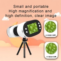 Mikroskop Portabel Ramah Siswa Kamera Anak Sensor CMOS 50X/300X Full HD 32GB 90 2.0" LCD Bahan ABS