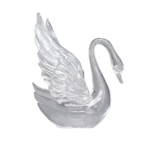 Vente flash : Statue d'animal cygne transparente en résine, design simple, décoration d'intérieur africaine, sculpture en résine <span class=keywords><strong>nue</strong></span> - Product Image 1