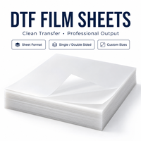 Film DTF A4 A3 PET à pelage à chaud et à froid, transfert thermique double face, forte lavabilité pour imprimante DTF, impression de t-shirts, logo personnalisé