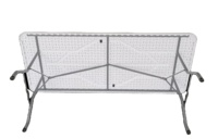 Table pliante rectangulaire d'extérieur blanche de 6 pieds x 8 pieds, en plastique, pliable en deux, avec option de chaises pliantes disponible
