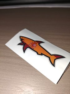 NUEVO 2026 Adhesivo 3D Impermeable de Tiburón, Pegatinas de Tiburón de Dibujos Animados con Bandera Nacional, Diseño Marseille Gertrude - Product Image 3